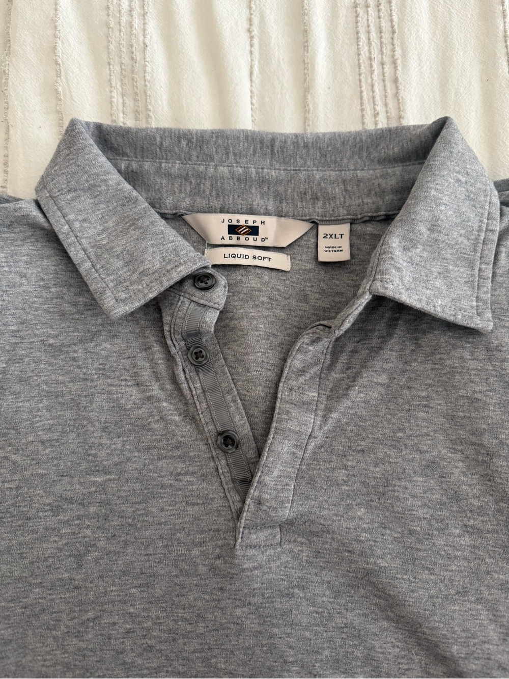 Joseph Abboud Men's Heather Gray Polo Shirt